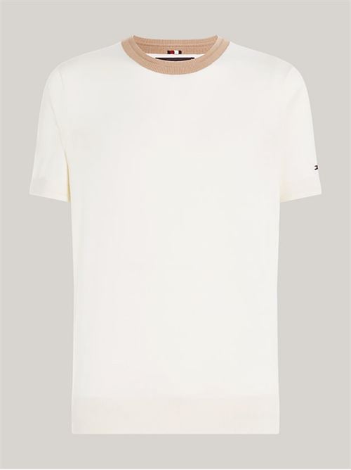 dc ctn lyocell block ss cneck TOMMY HILFIGER | MW0MW34684AEF